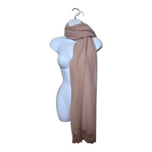 H&M Light Pink Oversized Fringed Scarf/Wrap